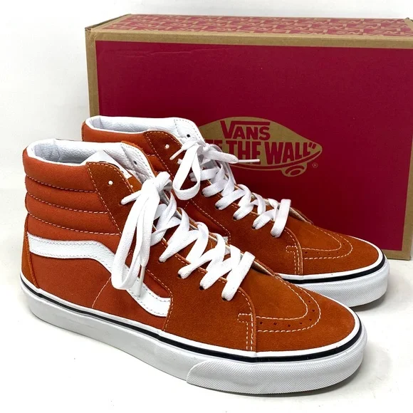 VANS Sk8-Hi Color Theory Shoes SB For Women Canvas Suede Burnt Ochre VN0005U9GWP - Picture 2 of 9